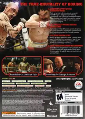 Fight Night Champion (USA) box cover back